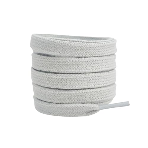 SPPEOUKJ SchnüRsenkel 4 stücke Flache Baumwoll-Schnürsenkel for Turnschuhe Schnürsenkel High-top Canvas Casual Keine Elastizität Männer Frauen FüR Sneaker(Light gray,160cm) von SPPEOUKJ