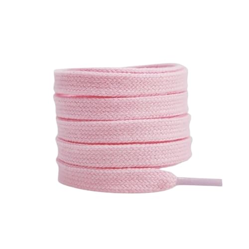 SPPEOUKJ SchnüRsenkel 4 stücke Flache Baumwoll-Schnürsenkel for Turnschuhe Schnürsenkel High-top Canvas Casual Keine Elastizität Männer Frauen FüR Sneaker(Light pink,100cm) von SPPEOUKJ
