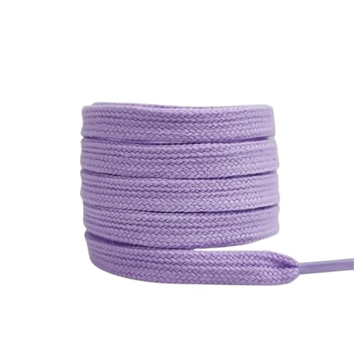SPPEOUKJ SchnüRsenkel 4 stücke Flache Baumwoll-Schnürsenkel for Turnschuhe Schnürsenkel High-top Canvas Casual Keine Elastizität Männer Frauen FüR Sneaker(Light purple,120cm) von SPPEOUKJ