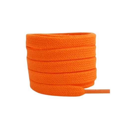 SPPEOUKJ SchnüRsenkel 4 stücke Flache Baumwoll-Schnürsenkel for Turnschuhe Schnürsenkel High-top Canvas Casual Keine Elastizität Männer Frauen FüR Sneaker(Orange,100cm) von SPPEOUKJ