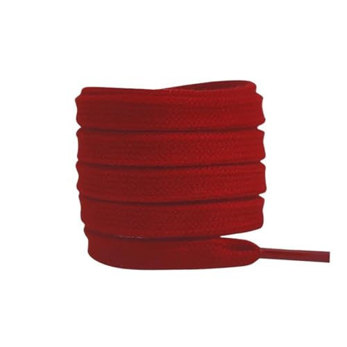 SPPEOUKJ SchnüRsenkel 4 stücke Flache Baumwoll-Schnürsenkel for Turnschuhe Schnürsenkel High-top Canvas Casual Keine Elastizität Männer Frauen FüR Sneaker(Red,140cm) von SPPEOUKJ