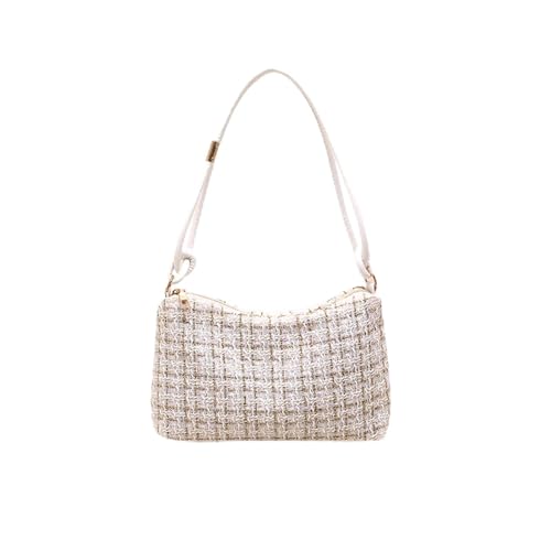 SPPEOUKJ Umhängetasche Damentasche Handtaschen Marke Umhängetasche Mode Trendy Einkaufstasche Damen Top Handle Abend Clutch Bag For kleine Umhängetasche(WHITE) von SPPEOUKJ