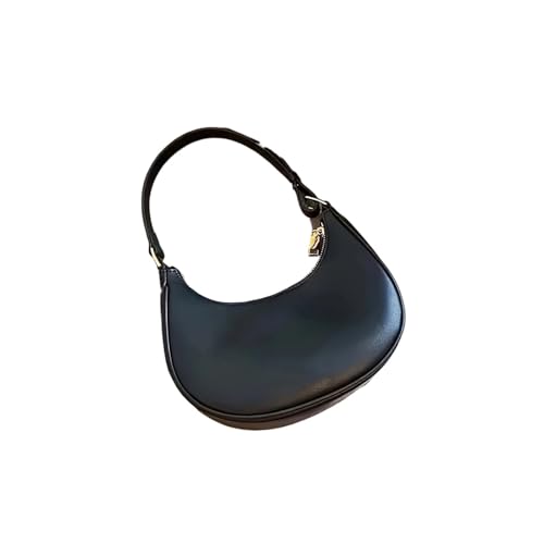 SPPEOUKJ Umhängetasche Halbmondtasche, minimalistische Unterarmtasche, lässige Handtasche und Geldbörse for Damen for den täglichen Gebrauch For kleine Umhängetasche(Black) von SPPEOUKJ