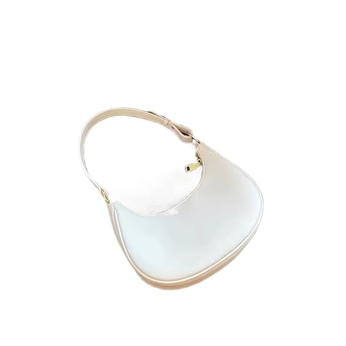 SPPEOUKJ Umhängetasche Halbmondtasche, minimalistische Unterarmtasche, lässige Handtasche und Geldbörse for Damen for den täglichen Gebrauch For kleine Umhängetasche(WHITE) von SPPEOUKJ