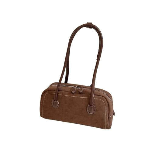 SPPEOUKJ Umhängetasche Umhängetasche for Damen, mehrere Taschen, Unterarmtasche, einfarbig, Handtasche mit Reißverschluss, Umhängetasche for Arbeit und Einkaufen For kleine Umhängetasche(Coffee) von SPPEOUKJ