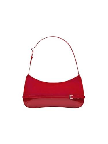 SPPEOUKJ Umhängetasche Unterarmtasche for Damen im Nischendesign mit einem Hauch von Lackleder, halbmondförmige rote Tasche for eine Schulter For kleine Umhängetasche SPPEOUKJ Umhängetasche Unterarmtasche for Damen im Nischendesign mit einem Hauch von Lackleder, halbmondförmige rote Tasche for eine Schulter For kleine Umhängetasche von SPPEOUKJ