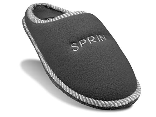 SPRINT Damen Herren Pantoffeln, Hausschuhe Indoor rutschfeste Slippers, Puschen, (Dunkelgrau, Numeric_48) von Sprint Sport