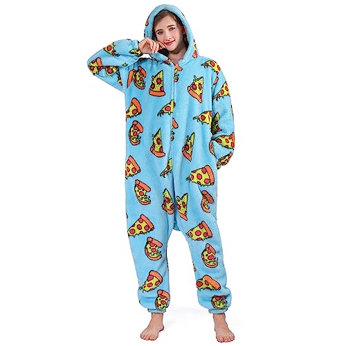 SPSHODOW Onesie Damen Tier Kuschelig Erwachsene Jumpsuit Pyjamas Halloween Cosplay Kostüme Karneval Einteiler S von SPSHODOW