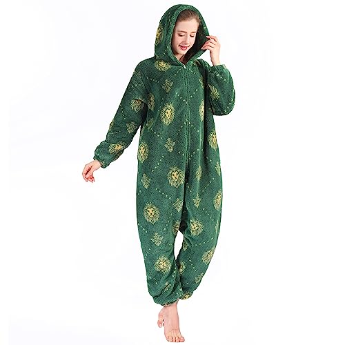 SPSHODOW Onesie Damen Tier Kuschelig Erwachsene Jumpsuit Pyjamas Halloween Cosplay Kostüme Karneval Einteiler XL von SPSHODOW