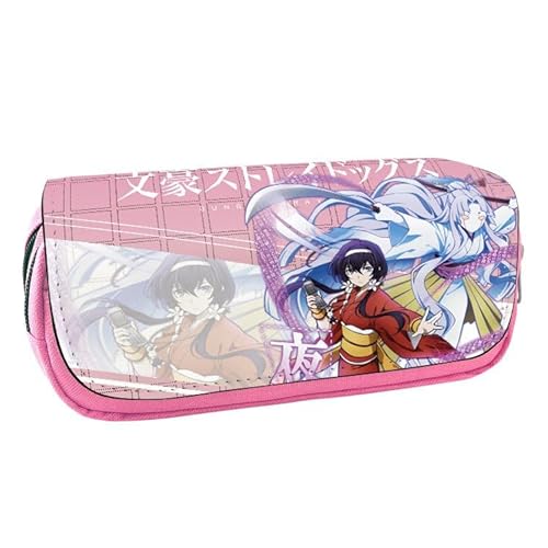 SPSMOKH Bungo Stray Dogs Anime bedruckte Schreibwarenhülle Dazai Osamu Nakajima Atsushi Federmäppchen Student Schreibwaren Tasche Anime Fans Mädchen Jungen Schulbedarf Geschenk, A5, 20 x 9 x 6.5CM von SPSMOKH