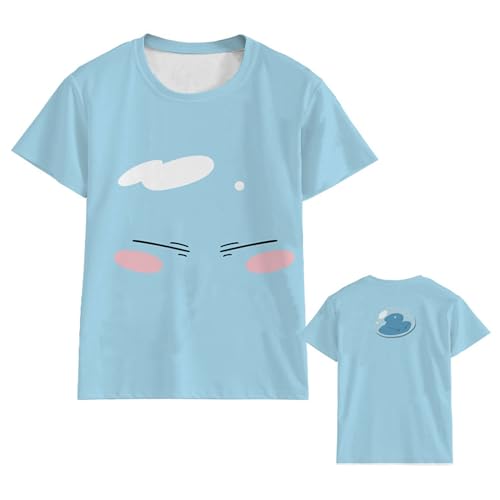 That Time I Got Reincarnated as a Slime T Shirt Rimuru Tempest T Shirt Cosplay Rimuru Tempest Kurzarm Sommer Geschenk Top (XXL, 2) von SPSMOKH