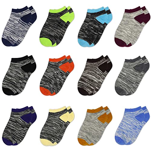 SPTRAMLE Kinder Jungen socken Mädchen socken，12 Paar Low Cut Socken 23-26 27-30 30-33 33-35 jungen Strapazierfähige socken von SPTRAMLE