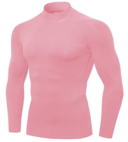 SPVISE 1 oder 2er-Pack Kompressions-Shirts für Herren, langärmelig, athletisch, Workout, kühl, trocken, Unterhemden, Rollkragen, Fitness-Tops, Mock Rollkragen, Blütenblatt, Rosa, L SPVISE 1 oder 2er-Pack Kompressions-Shirts für Herren, langärmelig, athletisch, Workout, kühl, trocken, Unterhemden, Rollkragen, Fitness-Tops, Mock Rollkragen, Blütenblatt, Rosa, L von SPVISE