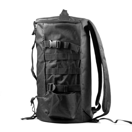SPYMINNPOO Angler Fischereiausrüstung mit Dual Reißverschluss Schließung Molle -Gurtbänder für Reisebürme Im Freien Im Freien (Black) von SPYMINNPOO