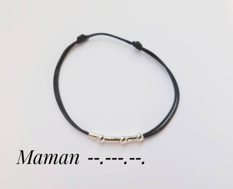 Geschenkidee Für Mama, Muttertag, „Mama"-Morsecode-Armband Aus 925Er Silber von SPearlsbijoux