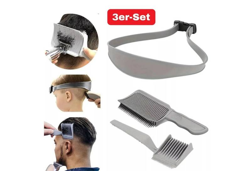 SQAUT® Haar- und Bartschneider Haarschneidehilfe Set Haarschnitt Gradierhilfe schablone Frisierhilfe, 3er-Set Übergang Kamm von SQAUT®