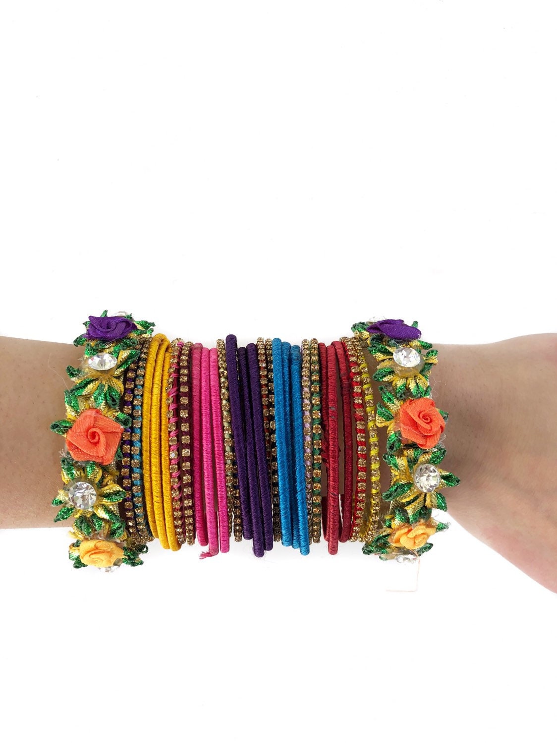 Colorful Flower Bangles Kostenloser Versand von SQDesignsStudio