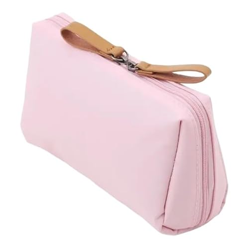 Makeup Bag Aufbewahrungstasche aus Nylon for Damen und Mädchen, kleine Make-up-Tasche mit separatem Beutel, Reise-Kosmetiktasche, kleine wasserdichte Handtasche Make Up Bag(Pink) von SQIANKUN
