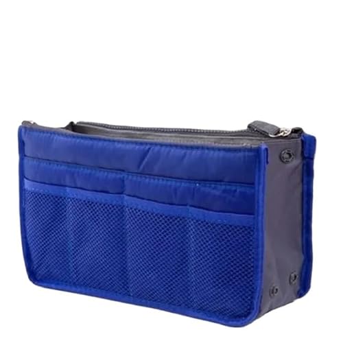 Makeup Bag Frauen Nylon Reise Einsatz Organizer Handtasche Geldbörse Große Liner Dame Make-Up Kosmetik Tasche Weibliche Tote Make Up Bag(Blue) von SQIANKUN