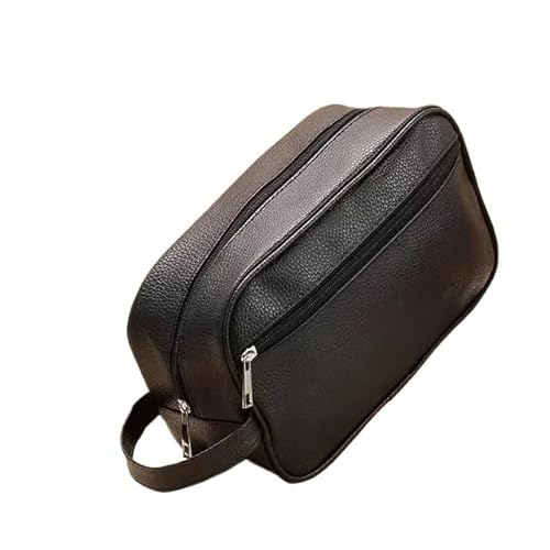 Makeup Bag Männer wasserdichte Reise Toilettenartikel Lagerung Tasche PVC Kosmetik Tasche Tragbare Make-Up Veranstalter Männlichen Reißverschluss Handtaschen Make Up Bag(Noir) von SQIANKUN