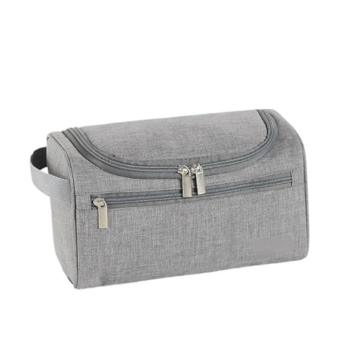 Makeup Bag Polyester Männer Tragbare Aufbewahrungstasche Toilettenartikel Organizer Frauen Reise Kosmetiktasche Hängen Wasserdicht Waschbeutel Make Up Bag(Gery) von SQIANKUN