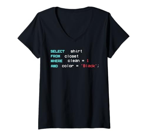 Damen Programmer SQL Database Admin - Datenbankcodierung T-Shirt mit V-Ausschnitt Damen Programmer SQL Database Admin - Datenbankcodierung T-Shirt mit V-Ausschnitt von -SQL Injection Database - SQL Engineer-R