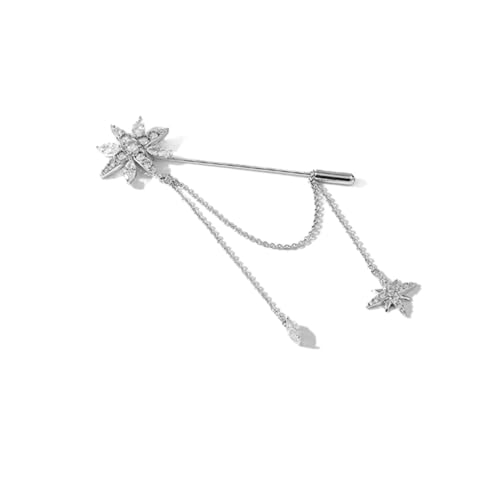 Brosche Anstecknadeln Schneeflocke Kleine Brosche Damen Anti-Blitz Pin Anstecknadel Anstecknadel Corsage Ausschnitt Pin Cardigan Kragen Schnalle Kragen Pin Zubehör für Frauen Mädchen Kostüm Zubehör von SQLCF