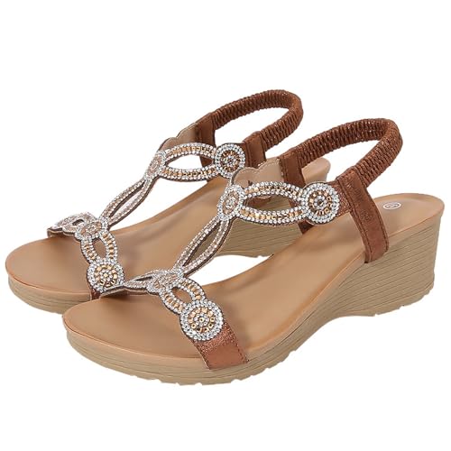 Damensandalen mit Fußbett Bequeme und atmungsaktive Sandalen für Frauen Hergestellt aus hochwertigen Materialien Für den täglichen Gebrauch im Büro in der Stadt oder bei Reisen Damensandalen mit Fußbett Bequeme und atmungsaktive Sandalen für Frauen Hergestellt aus hochwertigen Materialien Für den täglichen Gebrauch im Büro in der Stadt oder bei Reisen von SQPZM
