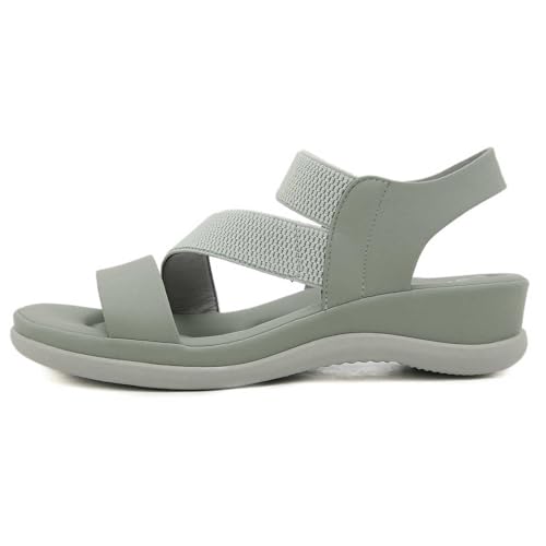 Damensandalen mit Fußbett Bequeme und atmungsaktive Sandalen für Frauen Hergestellt aus hochwertigen Materialien Für den täglichen Gebrauch im Büro in der Stadt oder bei Reisen von SQPZM