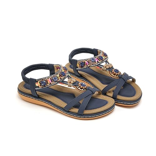 Damensandalen mit Fußbett Bequeme und atmungsaktive Sandalen für Frauen Hergestellt aus hochwertigen Materialien Für den täglichen Gebrauch im Büro in der Stadt oder bei Reisen von SQPZM