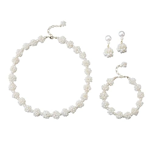 SQPZM Perlenkette für Damen als modisches Highlight - Süßwasserperlen in klassischem Weiß, Perfekt kombinierbar mit Hemd oder Bluse von SQPZM