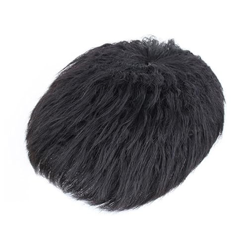 Haarteil FüR MäNner NatüRliches Schwarzes Kurzes Toupet FüR MäNner, Ersatzsysteme Aus Echtem Menschenhaar Mit Clip FüR Den TäGlichen Gebrauch Durch MäNner(C Style,16x18cm) von SQSZJBJMK