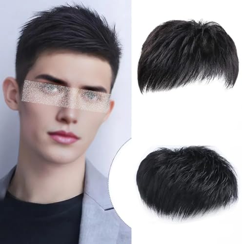 Toupet Aus 100% Echthaar Für Männer Mit Weicher,Feiner Spitze,Natürliches Haarersatzsystem,Toupet-Perücken FüR Männer Mit DüNner Haut von SQSZJBJMK