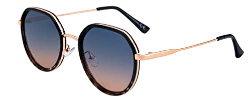 SQUAD Sonnenbrille Für Damen Retro Rund Metall Größe Klein Mit Brillenetui 100% uv400-schutz von SQUAD