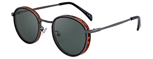 SQUAD Sonnenbrille Für Damen und Herren Unisex Erwachsene Metall Rund Klein Retro 100% uv400-schutz von SQUAD