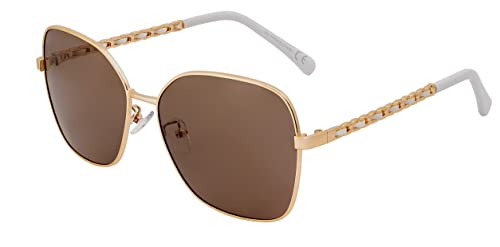 SQUAD Sonnenbrille Für frauen Mädchen Erwachsene Metall Quadratisch Kategorie UV3 Fahrerbrille Ausflug von SQUAD