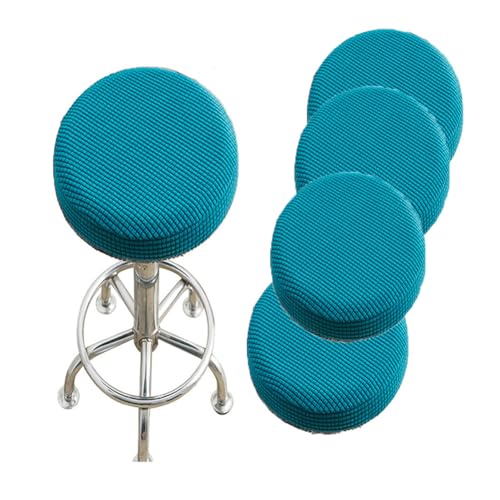 SQYDFDC Barhocker-Bezug, runder Hocker-Bezug mit Gummiband, Barhocker-Sitzbezug, waschbarer Hocker-Kissenbezug aus dehnbarem, dickem Stoff, 30,5–36,8 cm Durchmesser dunkelgrün 4Stk von SQYDFDC