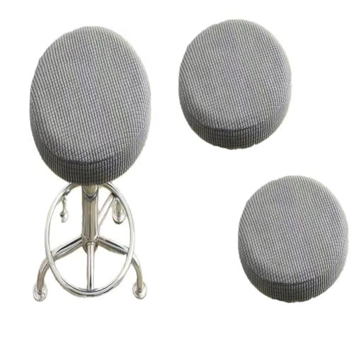 SQYDFDC Hockerbezug, runder Barhockerbezug mit Gummiband, vollständig gestrickt, weich und elastisch, geeignet für 12-14-Zoll-Rundformen Light Gray 6Stk von SQYDFDC