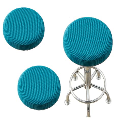 SQYDFDC Hockerbezug, runder Barhockerbezug mit Gummiband, vollständig gestrickt, weich und elastisch, geeignet für 12-14-Zoll-Rundformen dunkelgrün 8pc von SQYDFDC