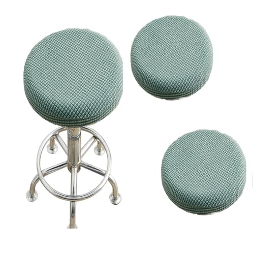 SQYDFDC Hockerbezug, runder Barhockerbezug mit Gummiband, vollständig gestrickt, weich und elastisch, geeignet für 12-14-Zoll-Rundformen greenmatcha 2Stk von SQYDFDC