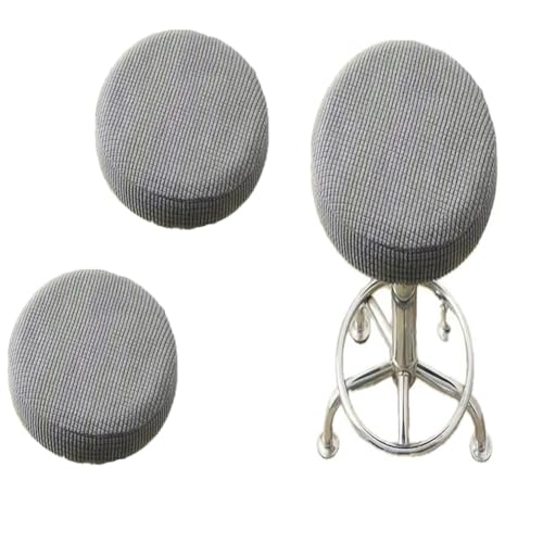 SQYDFDC Stuhlabdeckung, runde Stangenhockerabdeckung mit Gummiband, vollständig gestrickt, weich und elastisch, für 12-14 Zoll runde Form geeignet Light Gray 10 Stück von SQYDFDC