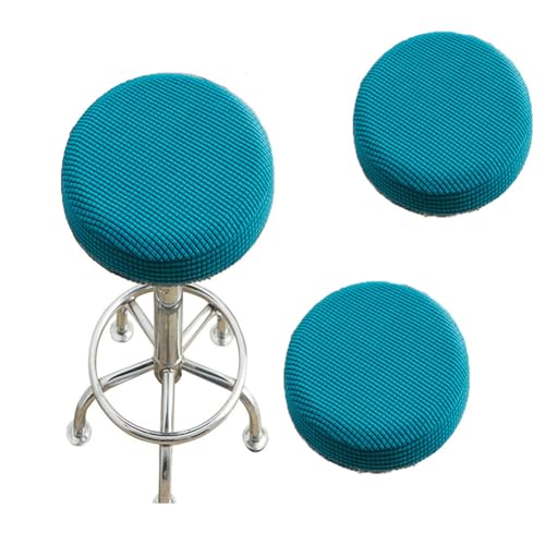 SQYDFDC Stuhlabdeckung, runde Stangenhockerabdeckung mit Gummiband, vollständig gestrickt, weich und elastisch, für 12-14 Zoll runde Form geeignet dunkelgrün 10 Stück von SQYDFDC