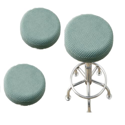 SQYDFDC Stuhlabdeckung, runde Stangenhockerabdeckung mit Gummiband, vollständig gestrickt, weich und elastisch, für 12-14 Zoll runde Form geeignet greenmatcha 8pc von SQYDFDC