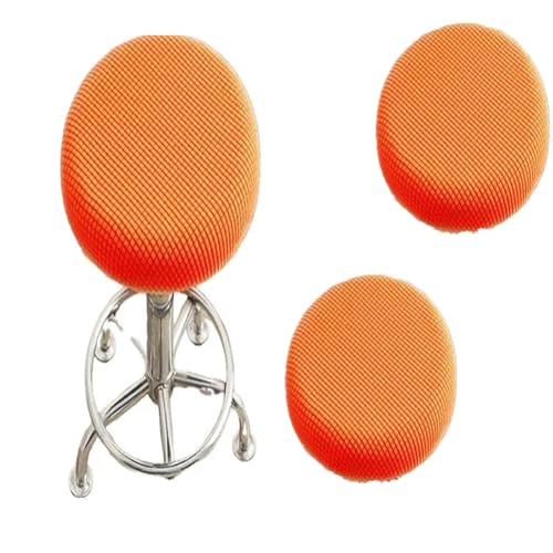 SQYDFDC Stuhlabdeckung, runde Stangenhockerabdeckung mit Gummiband, vollständig gestrickt, weich und elastisch, für 12-14 Zoll runde Form geeignet orange 8pc von SQYDFDC