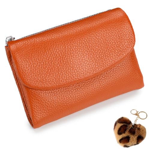 SQYZRZ Unisex Pebble Leather Wallet, Soft Pebble Leather Wallets for Women, Unisex Clutch Bags, Can Hold Coins, Id Cards, Ultra Thin Clutch for Ladies (F) von SQYZRZ