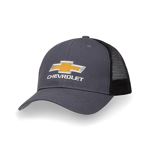 Chevrolet Snapback Hat - Mesh Back Chevy Cap - Charcoal Gray, Grau, Einheitsgr��e von SR1 Performance
