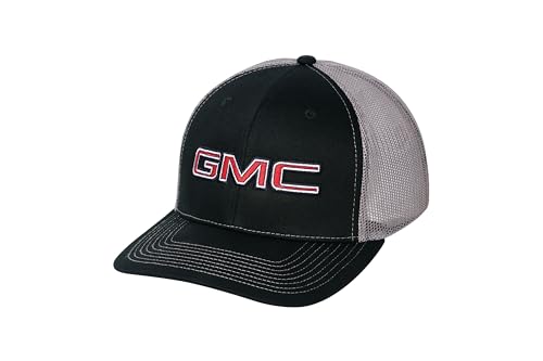 GMC Trucker Snapback Mütze – verstellbare Netzrückenkappe – offiziell lizenziert von GM, Schwarz, Einheitsgr��e von SR1 Performance