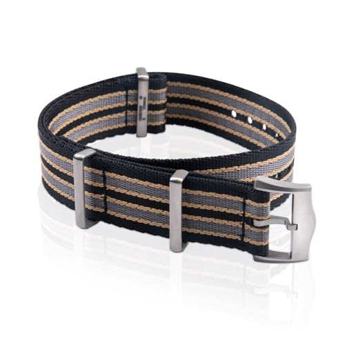 SRDRK 20 mm 21 mm hochdichtes Nylon-Canvas-Armband für Omega Seamaster 300 Speedmaster 007 AQUA TERRA 150 Armband Titan-Stahl-Schnalle(20MM) von SRDRK