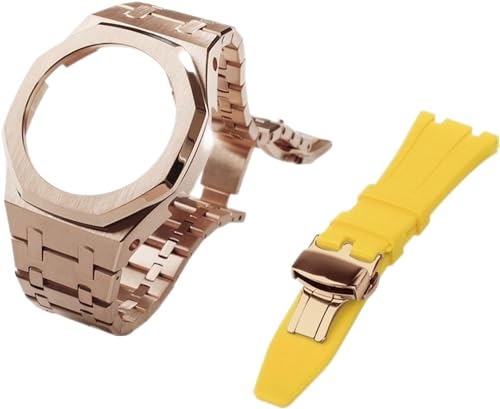 SRDRK Metall-Uhrengehäuse, Lünette und Fluorkautschuk-Uhrenarmband, Kombinationsset, für GA2100, GA2110, GAB2100, GM2100, Mod Kit für volle Uhr, GA-2100 or GA-2110 von SRDRK
