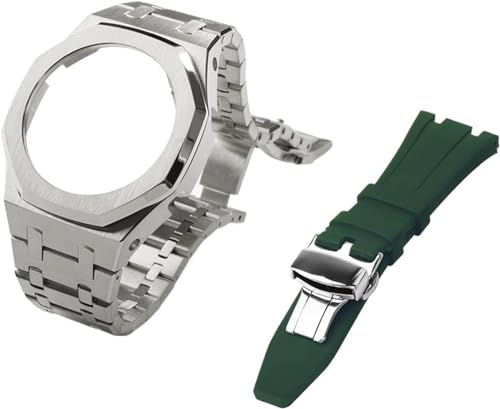 SRDRK Metall-Uhrengehäuse, Lünette und Fluorkautschuk-Uhrenarmband, Kombinationsset, für GA2100, GA2110, GAB2100, GM2100, Mod Kit für volle Uhr, GA-2100 or GA-2110 von SRDRK